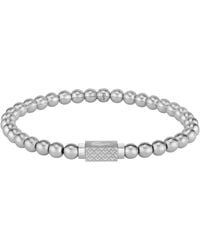 Lacoste - Matchpoint -tone Stainless Steel Beaded Bracelet - Lyst