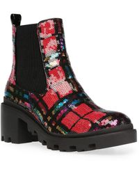 betsey johnson women's rowann block heel booties