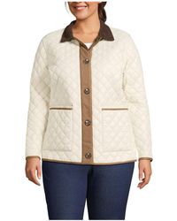 Lands' End - Plus Size Reversible Barn Quilted Insulated Jacket - Lyst