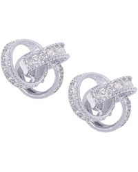 Macy's - Diamond Accent Love Knot Stud Earrings - Lyst