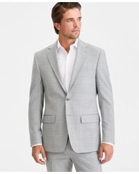 Calvin Klein - Slim-fit Wool-blend Windowpane Suit Separates Jacket - Lyst