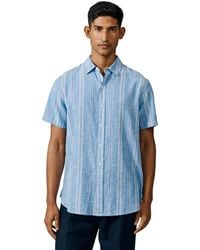 aubi - Austin Cotton Linen Short Sleeved Shirt - Lyst