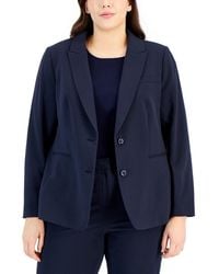Tahari - Plus Size Peak-lapel Button-front Blazer - Lyst