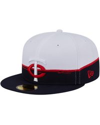 KTZ - Navy/white Minnesota Twins Paint Stroke 59fiftyâ Fitted Hat - Lyst