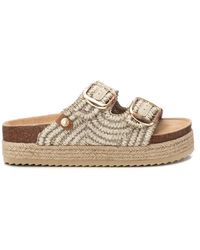 Xti - Footbed Jute Wrapped Platform Sandals By - Lyst
