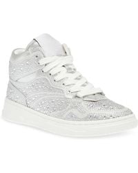 Steve Madden - Evans-r Rhinestone Lace-up High-top Sneakers - Lyst