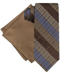 Steve Harvey - Gradient Squares Tie & Solid Pocket Square Set - Lyst