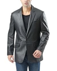 BGSD - Men John One-button Leather Blazer - Lyst