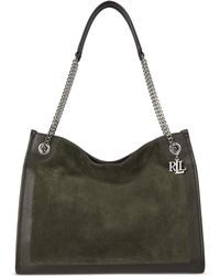 Ralph Lauren - Suede & Leather Large Bradley Tote Bag - Lyst