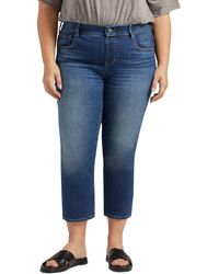 Jag - Plus Size Maya Mid Rise Capri Jeans - Lyst