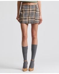 Avec Les Filles - Plaid Mini Skort - Lyst