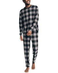 Nautica - 2-pc. Relaxed-fit Waffle-knit T-shirt & Pajama Pants Set - Lyst