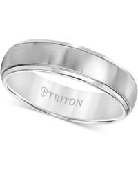 Triton - Men's Titanium Ring, Comfort Fit Wedding Band (6mm) - Lyst