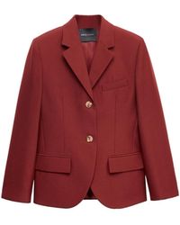 Mango - Selection Wool-blend Lapel Collar Suit Blazer - Lyst