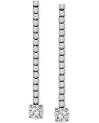 Giani Bernini - Cubic Zirconia Linear Drop Earrings - Lyst
