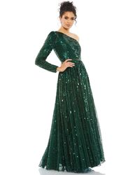 Mac Duggal - Sequined One Shoulder A Line Gown - Lyst