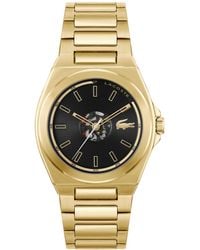Lacoste - Reno Gold-tone Stainless Steel Bracelet Watch 42mm - Lyst