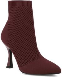 MIA - Pamilla Pointed Toe Knit Dress Booties - Lyst