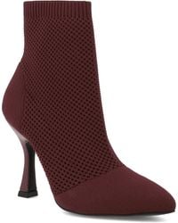 MIA - Pamilla Pointed Toe Knit Dress Booties - Lyst