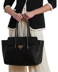 Ralph Lauren - Pebbled Leather Extra-large Tanner Satchel - Lyst