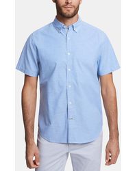 Nautica - Classic-fit Short-sleeve Solid Stretch Oxford Shirt - Lyst