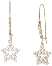 Betsey Johnson - Faux Stone Celestial Soiree Cultivated-pearl Dangle Earrings - Lyst