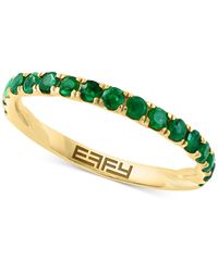 Effy - Effy® Emerald Stack Band (1/2 Ct. T.w.) In Gold-plated Sterling Silver - Lyst