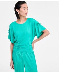 INC International Concepts - Side-tie Animal-print Top - Lyst