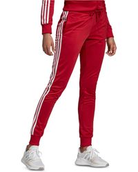 adidas Essential 3-stripe Tricot Joggers - Red