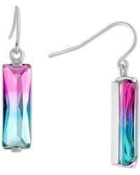 Macy's - Ombre Crystal Rectangle Drop Earrings - Lyst