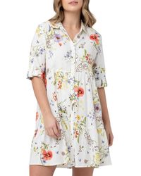 Ripe Maternity - Maternity Bloom Floral Button Through Shirt Dress - Lyst