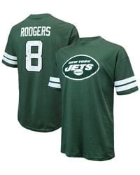 Majestic - Threads Aaron Rodgers Distressed New York Jets Name And Number Oversize Fit T-shirt - Lyst