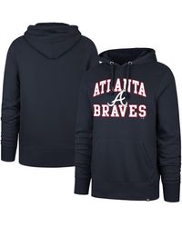 '47 - Â Atlanta Braves Big Tall Velocity Fleece Pullover Hoodie - Lyst