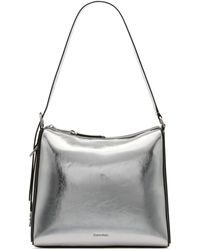 Calvin Klein - Mandy Metallic Top Zipper Shoulder Bag - Lyst