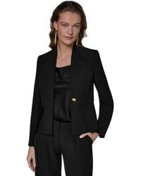 Donna Karan - One Button Blazer Jacket - Lyst