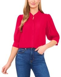 Cece - 3/4-sleeve Collared Button Down Top - Lyst