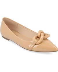 Journee Collection - Clareene Chain Pointed Toe Flats - Lyst