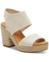 TOMS - Majorca Open Toe Slingback Platform Sandals - Lyst
