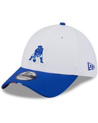 KTZ - White/royal New England Patriots 2025 Nfl Training Camp Throwback Logo 39thirty Flex Hat - Lyst