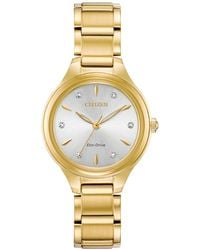 Citizen - Eco-drive Corso Diamond-accent -tone Stainless Steel Bracelet Watch 29mm - Lyst