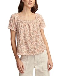 Lucky Brand - Cotton Printed Short-sleeve Top - Lyst