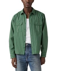 Levi's - Morro Relaxed Fit Cropped Long Sleeve Striped Button-front Shirt - Lyst