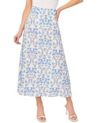 Cece - Center Seam Printed Skirt - Lyst