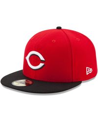 KTZ - Cincinnati Reds 59fifty Road Red Authentic Hat - Lyst