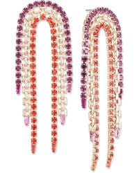 INC International Concepts - Crystal & Chain Looped Statement Earrings - Lyst