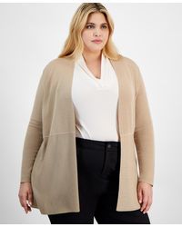 Anne Klein - Plus Size Monterey Open-front Cardigan - Lyst