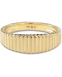 DEVATA - Ribbed Band Ring - Lyst