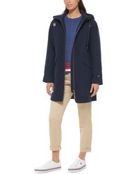 Tommy Hilfiger - Zip Front Hooded Coat - Lyst