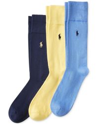 Polo Ralph Lauren - 3 Pack Super-soft Dress Socks - Lyst