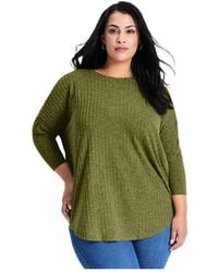 Avenue - Plus Size Kym Rib Hacci Tunic - Lyst
